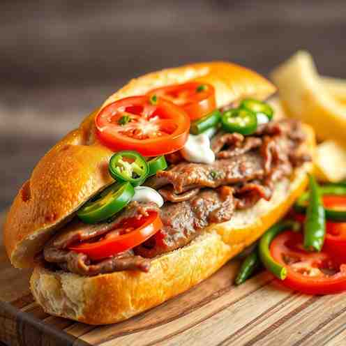 Chile Chacarero - Thinly Sliced Beef Steak Sandwich Recipe